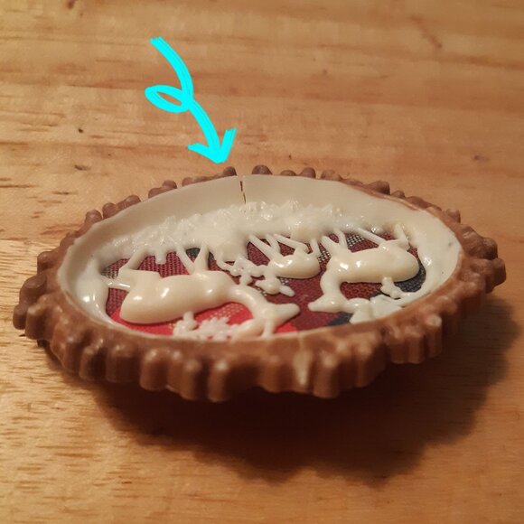 Rare 1940s Brooch-Celluloid Scottish Deer Family - Picture 8 of 8